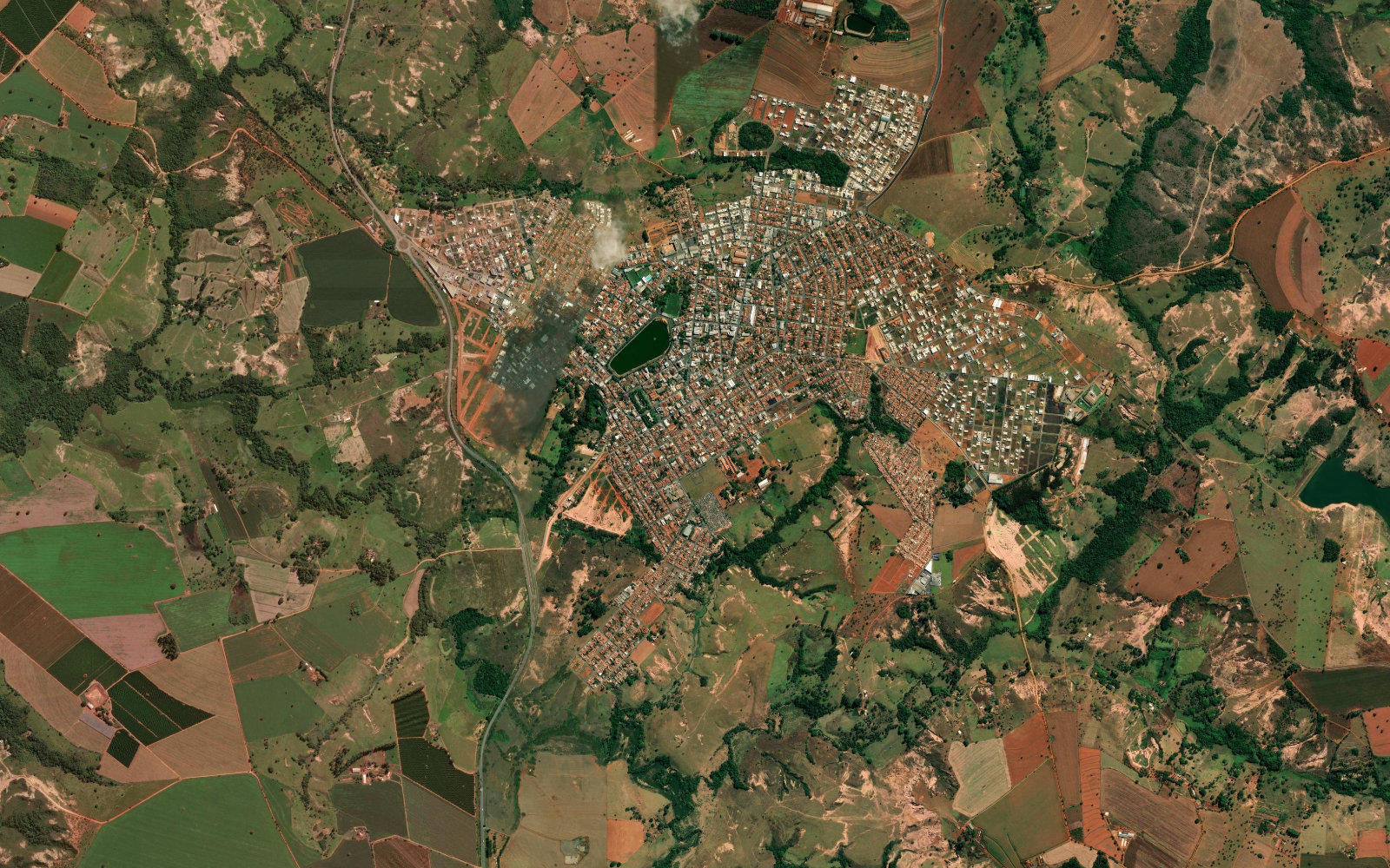 Vista de satélite de Lagoa Formosa